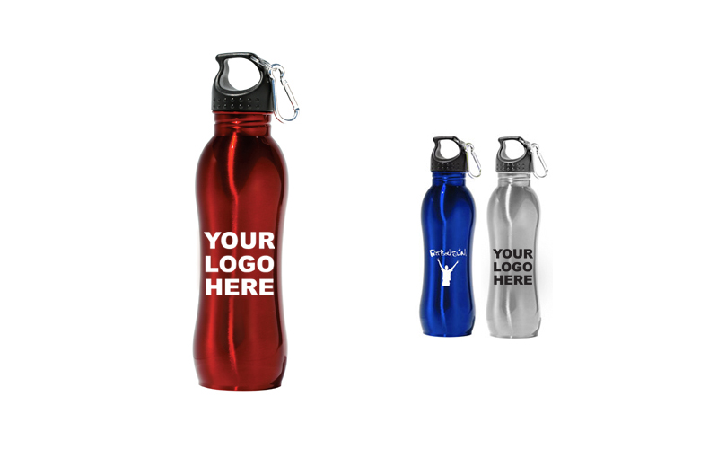 26 oz. BPA Free Stainless Steel Bottle Includes Carabiner Clip 26 oz. BPA Free Stainless Steel Bottle Includes Carabiner Clip